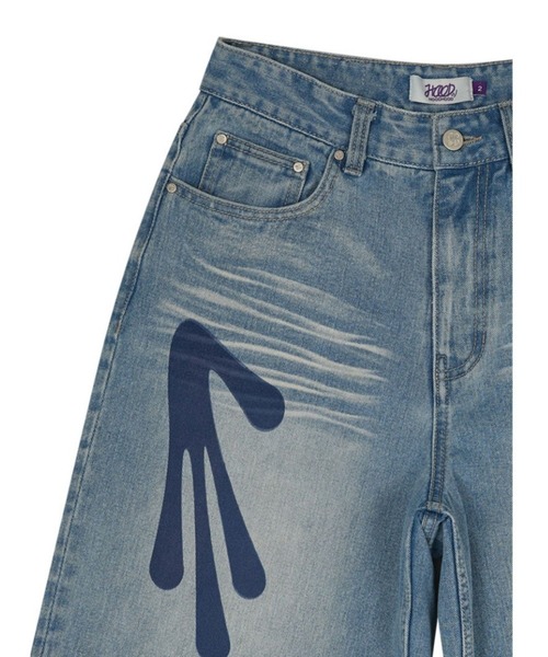 HOODHOOD(フッドフッド)の「【UNISEX】HOODHOOD/Alien Hands ショートパンツ(デニムパンツ・レディース・ブルー・MEDIUM/LARGE/X-LARGE)」の10枚目の写真