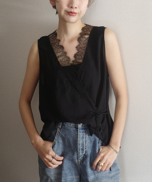 新品未使用plage 追加即完売　solstiss frenchlace ジレ 追加》solstiss frenchlace ジレ（その他トップス）｜Plage