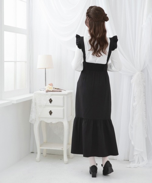 DearMyLoveRose(ディアマイラブローズ)の「フリルサスペンダー付きマーメイドスカート【大きいサイズ有り】(スカート・レディース・ブラック/ブラウン/チェック・MEDIUM/LARGE/LL/3L)」の16枚目の写真