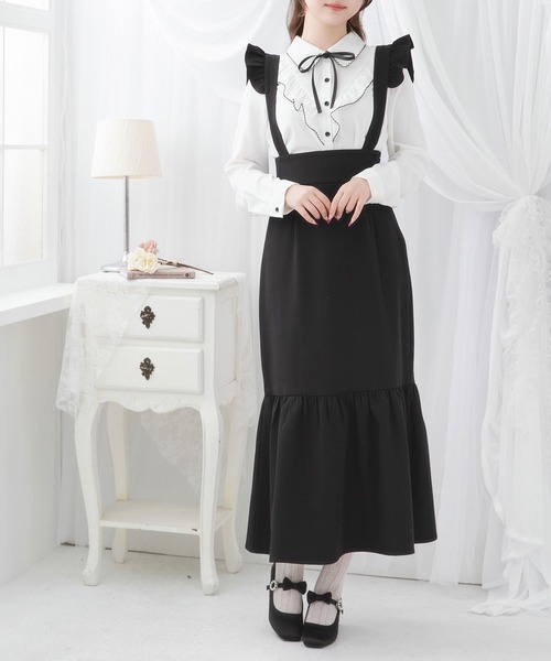 DearMyLoveRose(ディアマイラブローズ)の「フリルサスペンダー付きマーメイドスカート【大きいサイズ有り】(スカート・レディース・ブラック/ブラウン/チェック・MEDIUM/LARGE/LL/3L)」の19枚目の写真