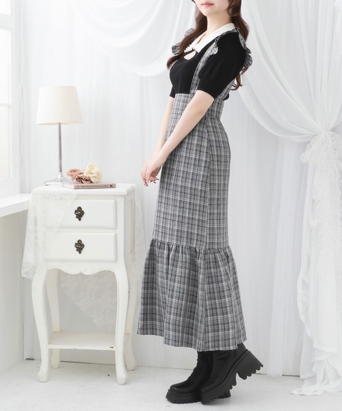 DearMyLoveRose(ディアマイラブローズ)の「フリルサスペンダー付きマーメイドスカート【大きいサイズ有り】(スカート・レディース・ブラック/ブラウン/チェック・MEDIUM/LARGE/LL/3L)」の22枚目の写真