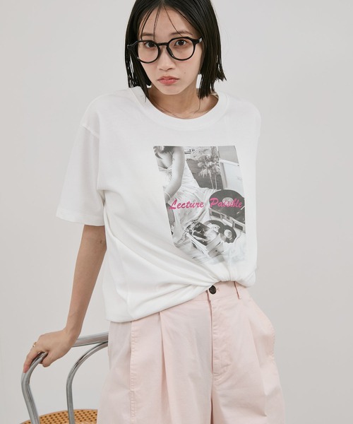 VIS(ビス)の「フォト&ロゴアソートTシャツ(Tシャツ/カットソー・レディース・ホワイト/ホワイト系その他/ブラウン系その他2・FREE)」の17枚目の写真