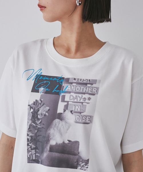 VIS(ビス)の「フォト&ロゴアソートTシャツ(Tシャツ/カットソー・レディース・ホワイト/ホワイト系その他/ブラウン系その他2・FREE)」の12枚目の写真