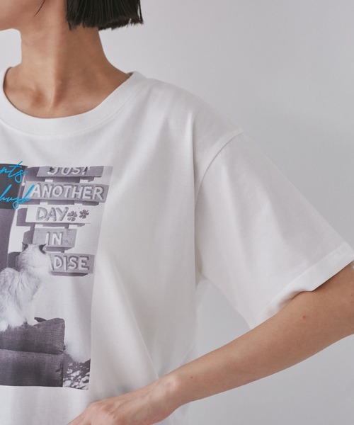 VIS(ビス)の「フォト&ロゴアソートTシャツ(Tシャツ/カットソー・レディース・ホワイト/ホワイト系その他/ブラウン系その他2・FREE)」の13枚目の写真