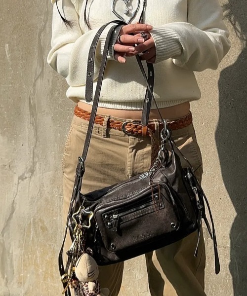 BLACKPURPLE(ブラックパープル)の「【日本未発売/WEB限定】BLACK PURPLE(ブラックパープル)/3WAY 軽量 ショルダー トート クロスバッグ/Marco Bag(ショルダーバッグ・レディース・ベージュ/ブラウン/ピンク/ブラック/グレー・FREE)」の18枚目の写真