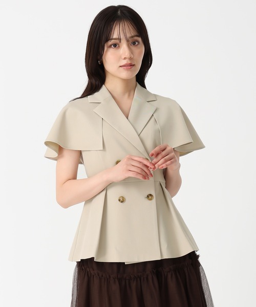 31 Sons de mode（トランテアン　ソン　ドゥ　モード）の「2025秋冬新作 2WAYケープ取り外しジレ（ベスト・レディース・ベージュ/ブラウン・S/M）」の19枚目の写真