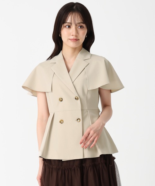 31 Sons de mode（トランテアン　ソン　ドゥ　モード）の「2025秋冬新作 2WAYケープ取り外しジレ（ベスト・レディース・ベージュ/ブラウン・S/M）」の20枚目の写真