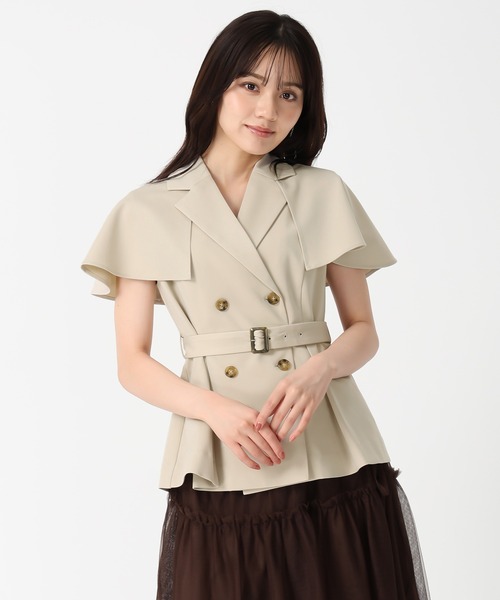 31 Sons de mode（トランテアン　ソン　ドゥ　モード）の「2025秋冬新作 2WAYケープ取り外しジレ（ベスト・レディース・ベージュ/ブラウン・S/M）」の18枚目の写真