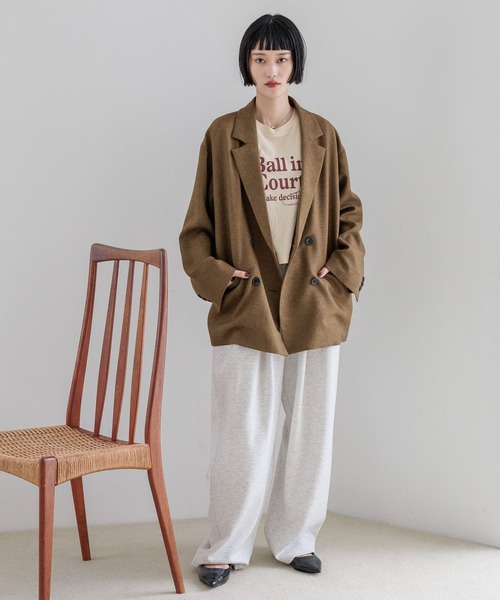 LOWRYS FARM（ローリーズファーム）の「ショートロゴフレンチスリーブ　580984（Tシャツ/カットソー・レディース・チャコールグレー/ベージュ/オフホワイト・FREE）」の5枚目の写真