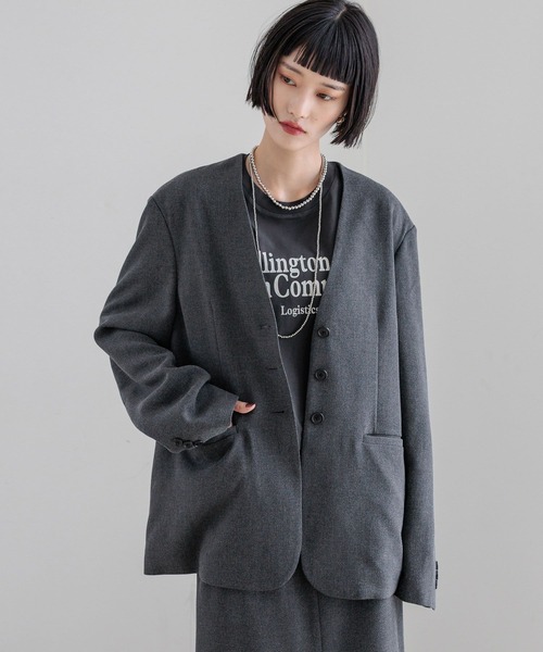 LOWRYS FARM（ローリーズファーム）の「ショートロゴフレンチスリーブ　580984（Tシャツ/カットソー・レディース・チャコールグレー/ベージュ/オフホワイト・FREE）」の17枚目の写真