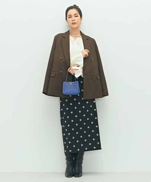 NOLLEY’S(ノーリーズ)の「楊柳サテン2WAYギャザーブラウス(シャツ/ブラウス・レディース・オフホワイト/ライトグリーン/チャコールグレー・38)」の21枚目の写真