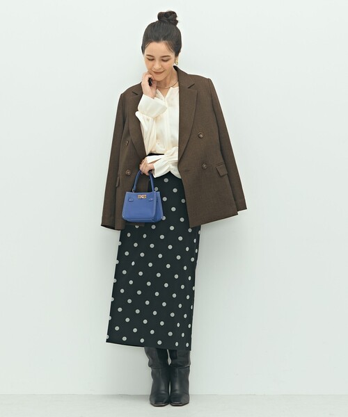 NOLLEY’S(ノーリーズ)の「楊柳サテン2WAYギャザーブラウス(シャツ/ブラウス・レディース・オフホワイト/ライトグリーン/チャコールグレー・38)」の22枚目の写真