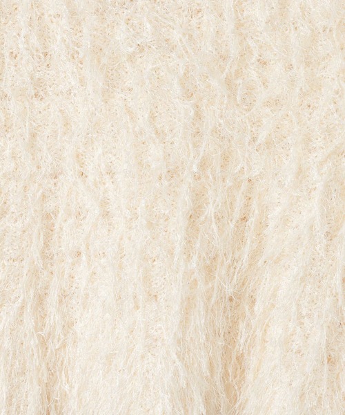 JEANASIS(ジーナシス)の「MIXフリンジヤーンNS/589926(ベスト・レディース・ブラウン/オフホワイト/ブラック・FREE)」の10枚目の写真