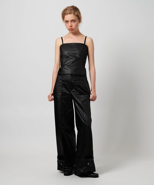 ATTISESSION（アティセッション）の「＜ATTISESSION＞レザーライク ビスチェ（その他トップス・レディース・ブラック/オリーブ・FREE）」の2枚目の写真