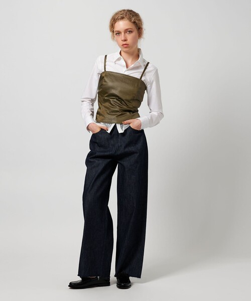 ATTISESSION（アティセッション）の「＜ATTISESSION＞レザーライク ビスチェ（その他トップス・レディース・ブラック/オリーブ・FREE）」の6枚目の写真