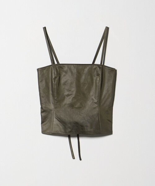 ATTISESSION（アティセッション）の「＜ATTISESSION＞レザーライク ビスチェ（その他トップス・レディース・ブラック/オリーブ・FREE）」の8枚目の写真
