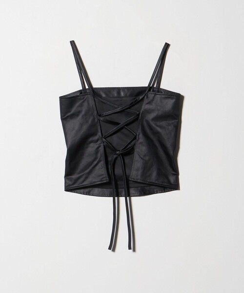 ATTISESSION（アティセッション）の「＜ATTISESSION＞レザーライク ビスチェ（その他トップス・レディース・ブラック/オリーブ・FREE）」の15枚目の写真
