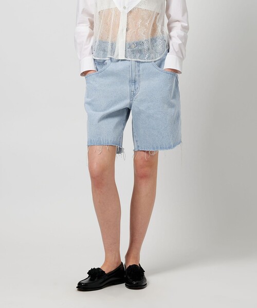 ATTISESSION ハーフ デニム パンツとワイド デニムパンツ セール】＜ATTISESSION＞ハーフ デニム パンツ/ライトブルー（その他