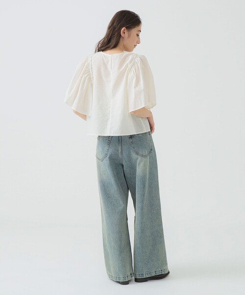 B:MING by BEAMS（ビーミングバイビームス）の「【手洗いOK】コード刺繍 ブラウス（S～M）（シャツ/ブラウス・レディース・オフホワイト/パープル系その他5/ブラウン・SMALL/MEDIUM）」の16枚目の写真