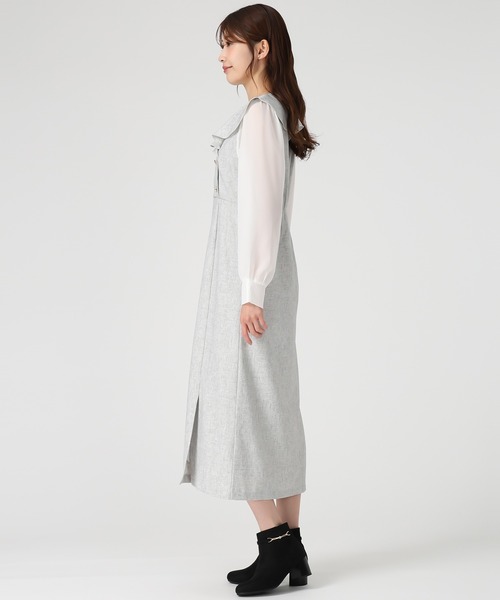 MISCH MASCH（ミッシュマッシュ）の「ラッフルアシメフリルラップ風タイトワンピース（ワンピース・レディース・パープル/イエロー/ホワイト×ブラック・S/M）」の16枚目の写真