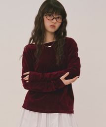 velours long sleeve tops / ベロアロングスリーブトップス