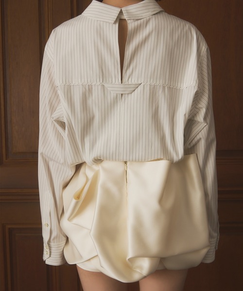 EIMY ISTOIRE（エイミーイストワール）の「ドレープバルーンミニスカート（スカート・レディース・ホワイト/ブラック・S/M）」の12枚目の写真