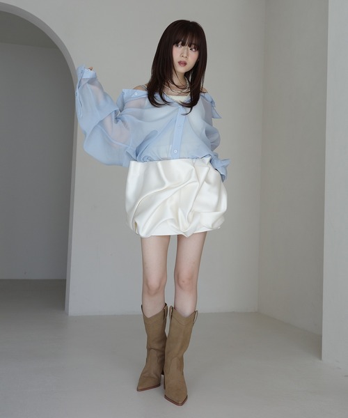 ドレープバルーンミニスカート（スカート）｜EIMY ISTOIRE（エイミー