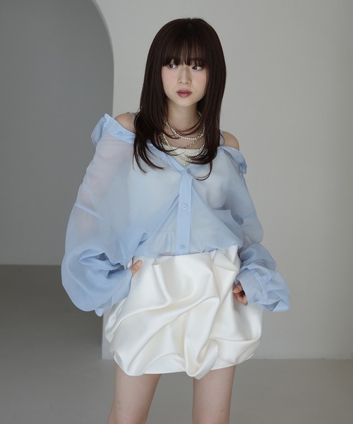 ドレープバルーンミニスカート（スカート）｜EIMY ISTOIRE（エイミー