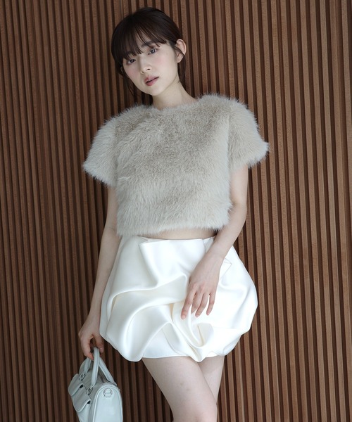 ドレープバルーンミニスカート（スカート）｜EIMY ISTOIRE（エイミー