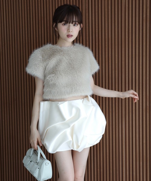 ドレープバルーンミニスカート（スカート）｜EIMY ISTOIRE（エイミー