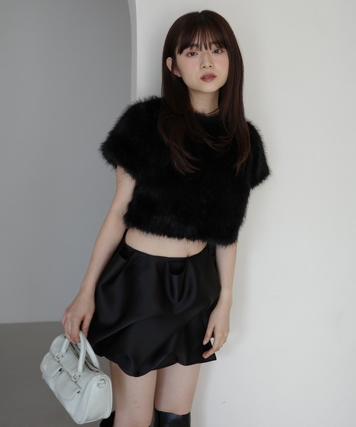 eimy istoire サテンバルーンスカート ブラック エイミーイストワール EIMY ISTOIRE サテンバルーンスカート （BLACK