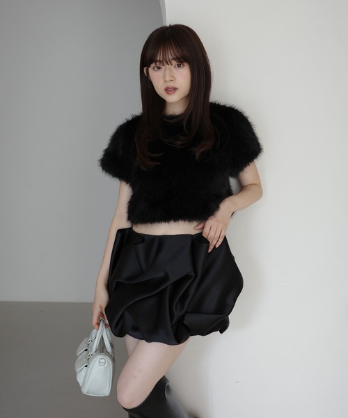 eimy istoire ブラック バルーンスカート Sサイズ エイミーイストワール EIMY ISTOIRE サテンバルーンスカート