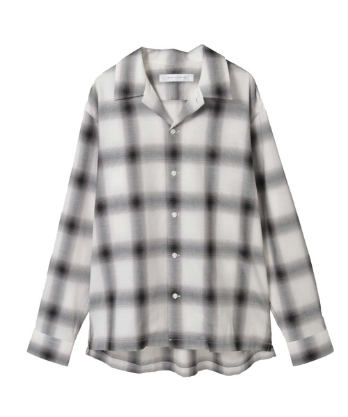 MEN'S MELROSE（メンズメルローズ）の「オンブレチェックオープンカラーシャツ（シャツ/ブラウス・メンズ・ライトグレー/レッド・2/4/3）」の12枚目の写真