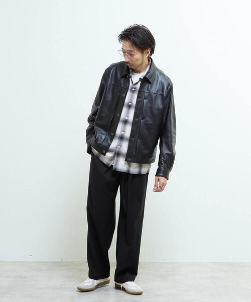 MEN'S MELROSE（メンズメルローズ）の「オンブレチェックオープンカラーシャツ（シャツ/ブラウス・メンズ・ライトグレー/レッド・2/4/3）」の20枚目の写真