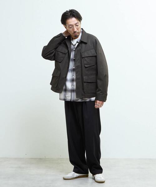 MEN'S MELROSE（メンズメルローズ）の「オンブレチェックオープンカラーシャツ（シャツ/ブラウス・メンズ・ライトグレー/レッド・2/4/3）」の21枚目の写真