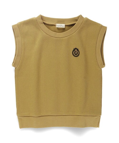 BRANSHES（ブランシェス）の「【おそろい】ニットソーベスト（ベスト・キッズ・ベージュ/ネイビー・L/M/S/XL）」の3枚目の写真