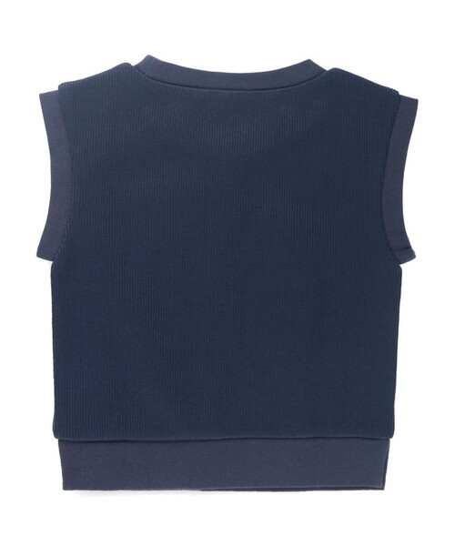 BRANSHES（ブランシェス）の「【おそろい】ニットソーベスト（ベスト・キッズ・ベージュ/ネイビー・L/M/S/XL）」の8枚目の写真