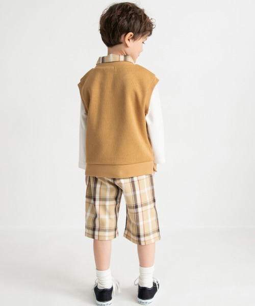 BRANSHES（ブランシェス）の「【おそろい】ニットソーベスト（ベスト・キッズ・ベージュ/ネイビー・L/M/S/XL）」の10枚目の写真