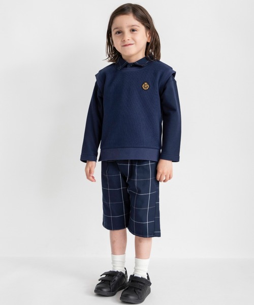 BRANSHES（ブランシェス）の「【おそろい】ニットソーベスト（ベスト・キッズ・ベージュ/ネイビー・L/M/S/XL）」の12枚目の写真