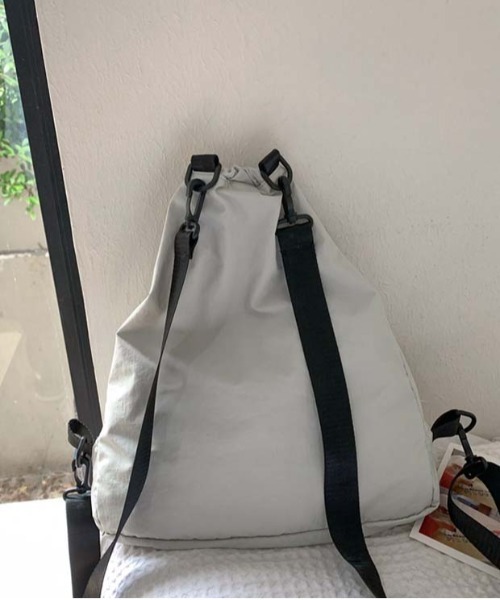 WEGO(ウィゴー)の「WEGO/カラーロゴナップサック(内ポケット付き)(バックパック/リュック・レディース・グレー/ピンク・FREE)」の16枚目の写真