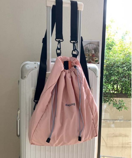 WEGO(ウィゴー)の「WEGO/カラーロゴナップサック(内ポケット付き)(バックパック/リュック・レディース・グレー/ピンク・FREE)」の17枚目の写真