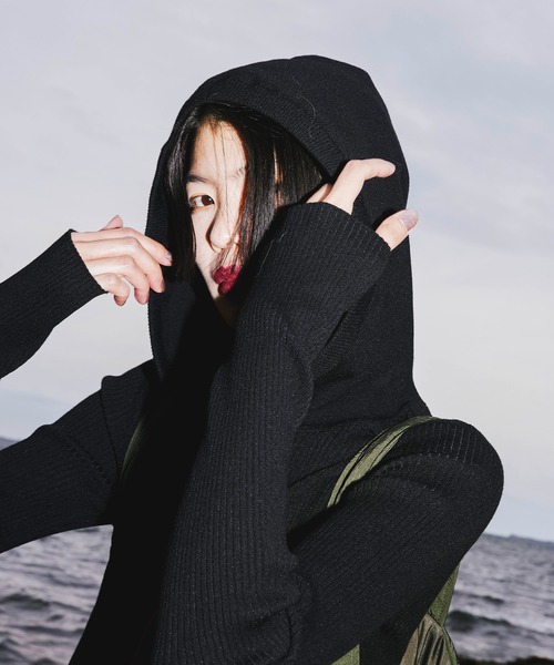 HOODIE KNIT TOP（ニット/セーター）｜OMMO（オーエムエムオー）の