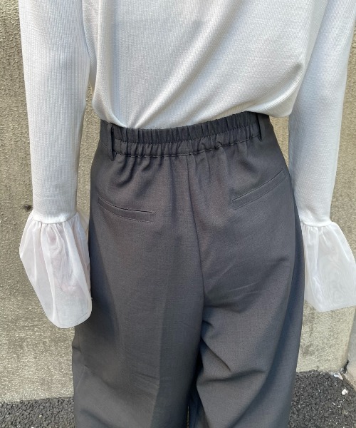 AIC.(エーアイシー)の「アシンメトリーラップワイドパンツ(その他パンツ・レディース・ブラック/チャコールグレー・FREE)」の7枚目の写真