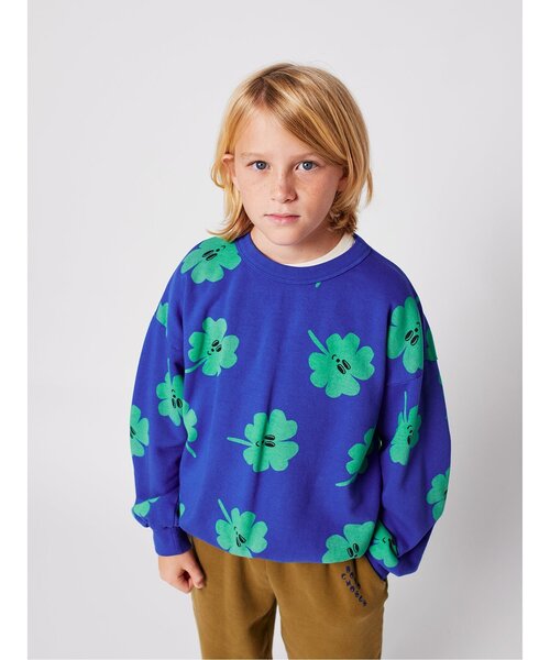 セール】総柄Lucky Cloverトレーナー【キッズ】（スウェット）｜BOBO