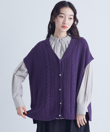 新品 ADIEU TRISTESSE アデュートリステス　コットンニット　ベスト ADIEU TRISTESSE｜アデュートリステスのベスト通販 - ZOZOTOWN