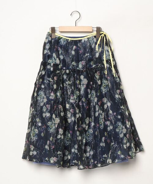 【新品未使用】leur logette フレアスカート 新品未使用】leur logette ストライプフレアスカート