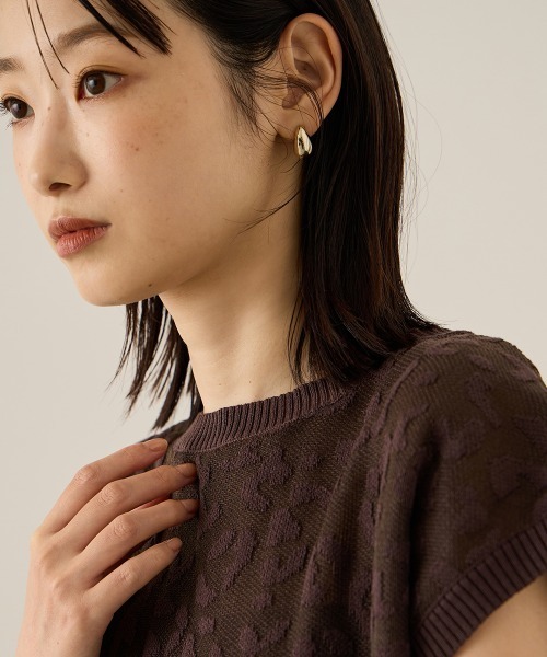 ketty（ケティ）の「シアーレオパードジャガードニット≪手洗い可能≫（ニット/セーター・レディース・ブラック/ブラウン/オフホワイト・M）」の17枚目の写真