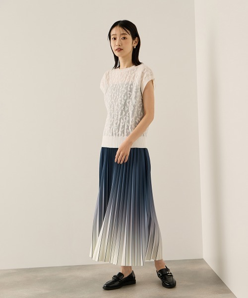 ketty（ケティ）の「シアーレオパードジャガードニット≪手洗い可能≫（ニット/セーター・レディース・ブラック/ブラウン/オフホワイト・M）」の20枚目の写真