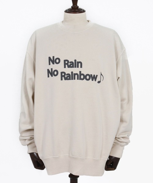No Rain No Rainbow(ノーレインノーレインボー)の「msw1749-logo print pigment trainer トレーナー(NR25W-19)(スウェット・メンズ・ブラック/ネイビー/ナチュラル・S/M/L/XL)」の21枚目の写真