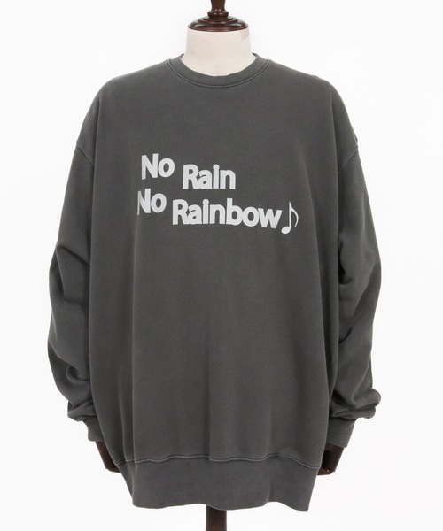 No Rain No Rainbow(ノーレインノーレインボー)の「msw1749-logo print pigment trainer トレーナー(NR25W-19)(スウェット・メンズ・ブラック/ネイビー/ナチュラル・S/M/L/XL)」の22枚目の写真